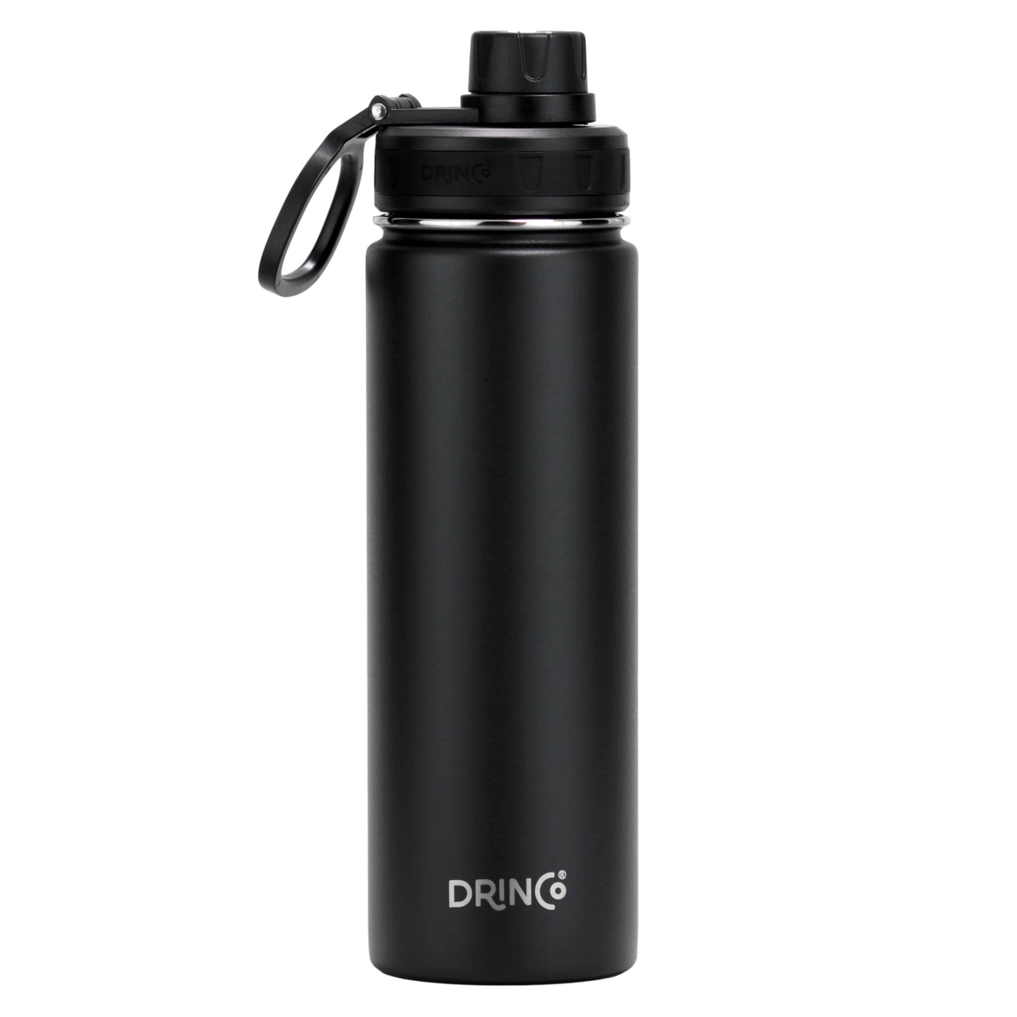 DRINCO® 22oz Stainless Steel Sport Water Bottle - Black - Big J's Showstoppin' Store